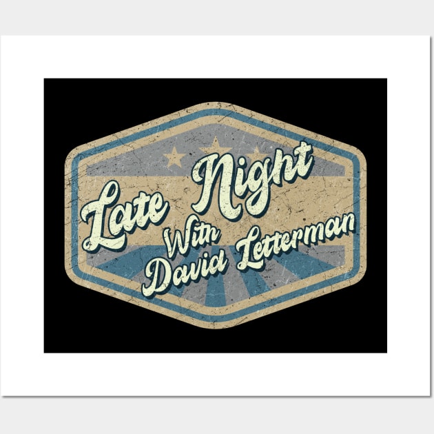 vintage Late Night with David Letterman Wall Art by KOKOS PAPA